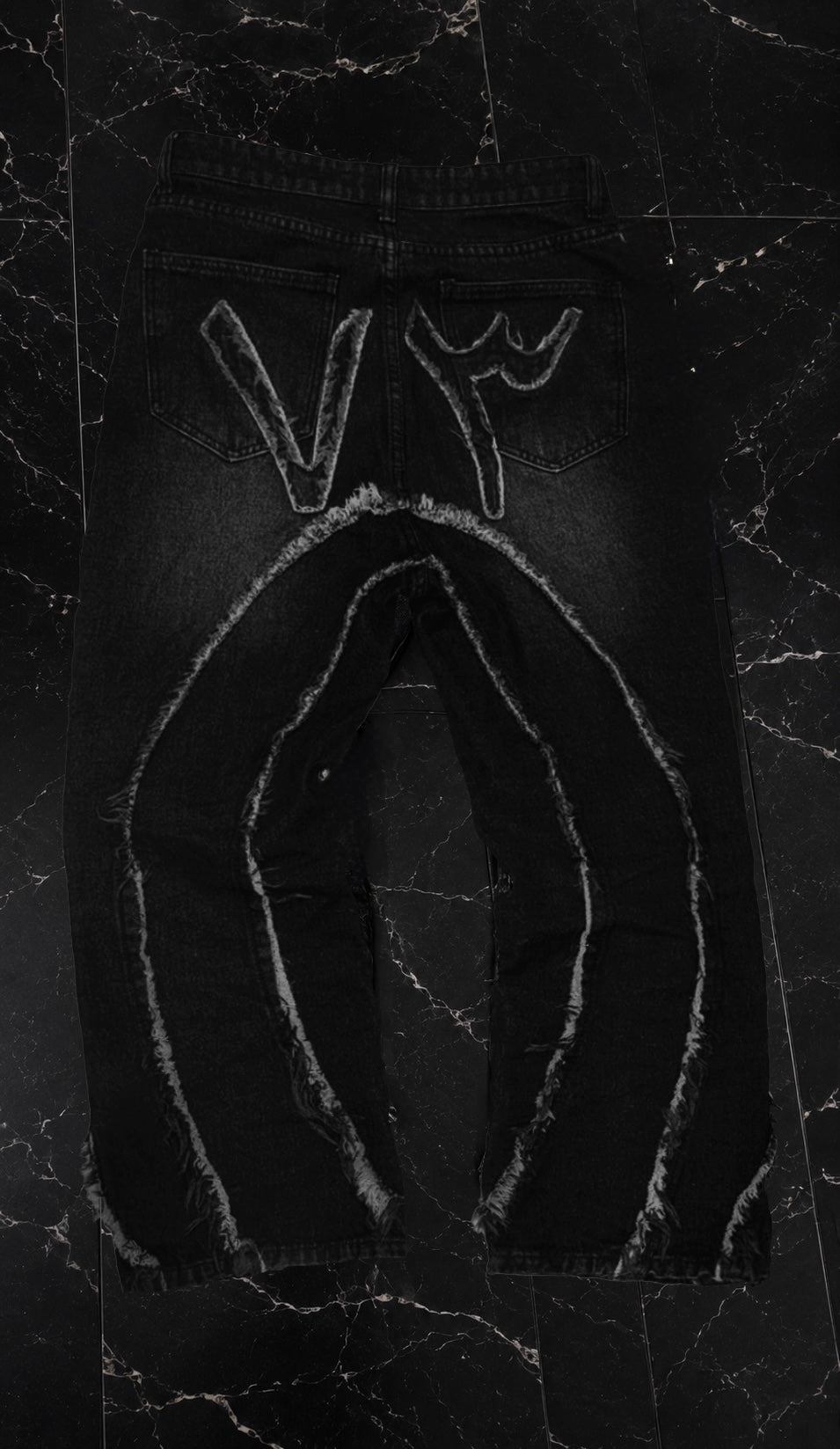 ausgefranste Jeans